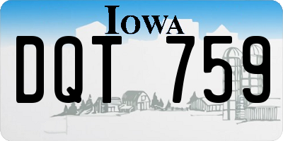 IA license plate DQT759
