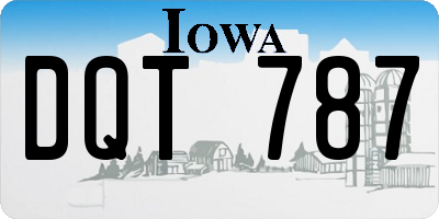 IA license plate DQT787