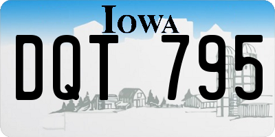 IA license plate DQT795