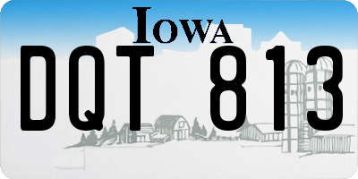 IA license plate DQT813