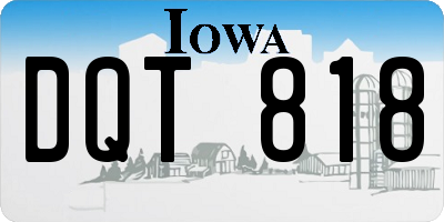 IA license plate DQT818