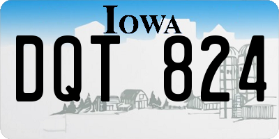 IA license plate DQT824