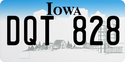 IA license plate DQT828