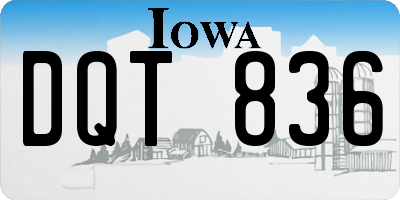 IA license plate DQT836