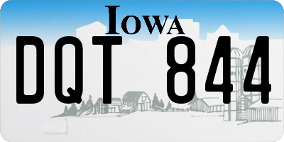 IA license plate DQT844