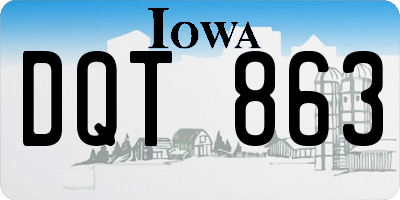 IA license plate DQT863