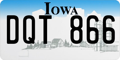 IA license plate DQT866