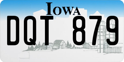 IA license plate DQT879