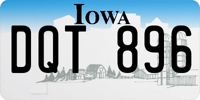 IA license plate DQT896