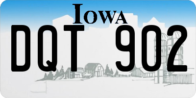 IA license plate DQT902