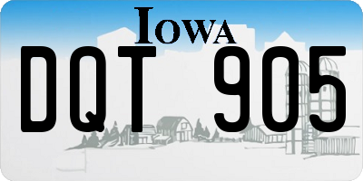 IA license plate DQT905