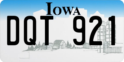 IA license plate DQT921