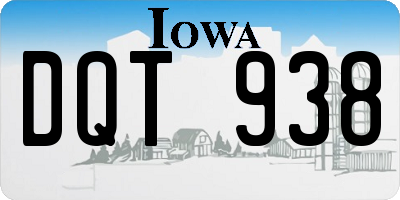 IA license plate DQT938
