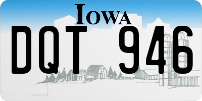 IA license plate DQT946