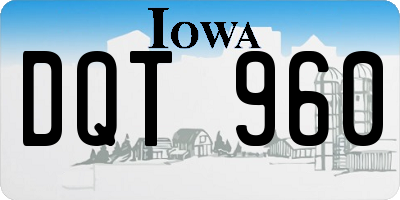 IA license plate DQT960