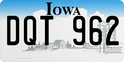 IA license plate DQT962