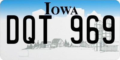 IA license plate DQT969