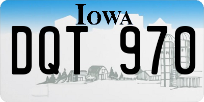 IA license plate DQT970