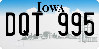 IA license plate DQT995