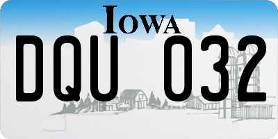 IA license plate DQU032