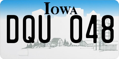 IA license plate DQU048