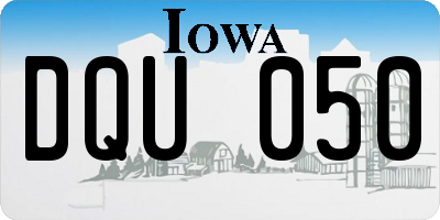 IA license plate DQU050