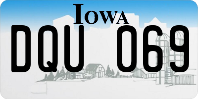 IA license plate DQU069