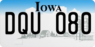 IA license plate DQU080