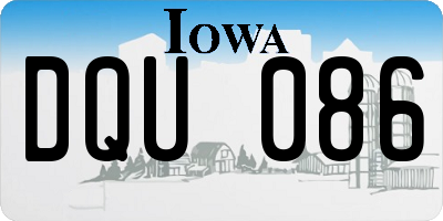 IA license plate DQU086