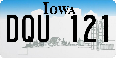 IA license plate DQU121