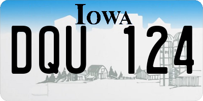 IA license plate DQU124