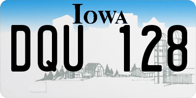 IA license plate DQU128