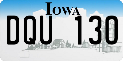 IA license plate DQU130