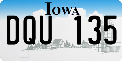 IA license plate DQU135