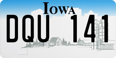 IA license plate DQU141