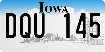 IA license plate DQU145