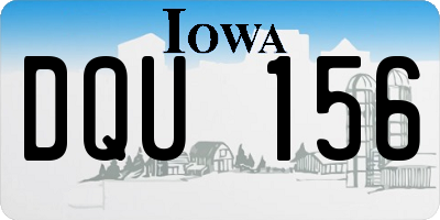 IA license plate DQU156