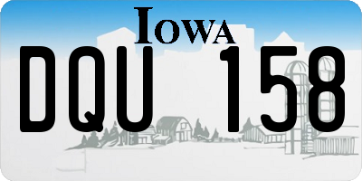 IA license plate DQU158