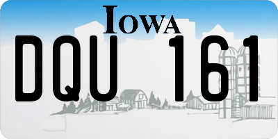 IA license plate DQU161