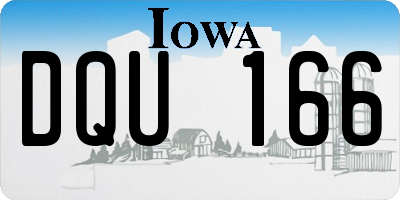IA license plate DQU166