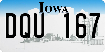 IA license plate DQU167