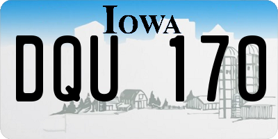 IA license plate DQU170
