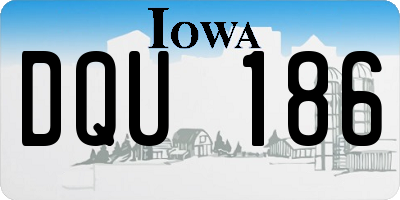 IA license plate DQU186