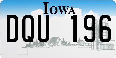 IA license plate DQU196