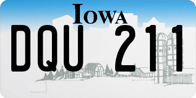 IA license plate DQU211