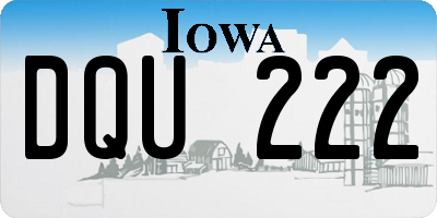 IA license plate DQU222