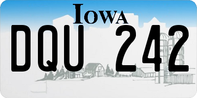 IA license plate DQU242