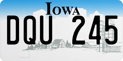 IA license plate DQU245