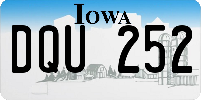 IA license plate DQU252