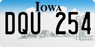 IA license plate DQU254